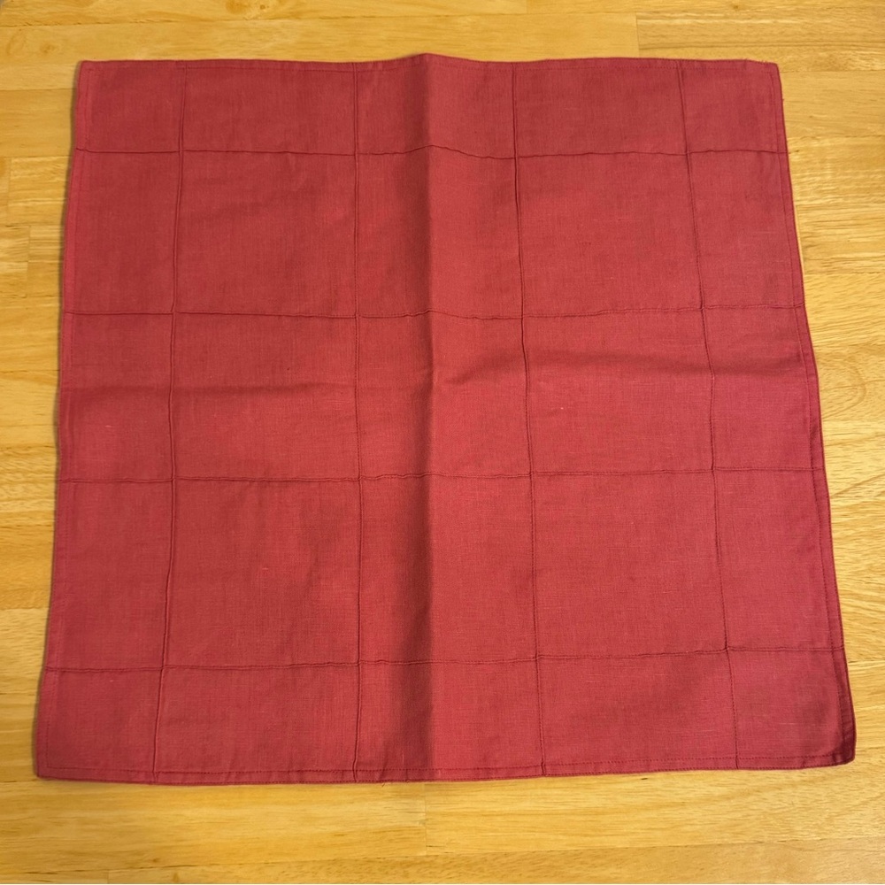 Eddie Bauer Home Linen/Cotton Blend “Windowpane” Pillow Cover